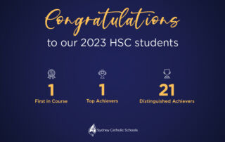Graphic showing La Salle Catholic College Bankstown HSC Results for 2023